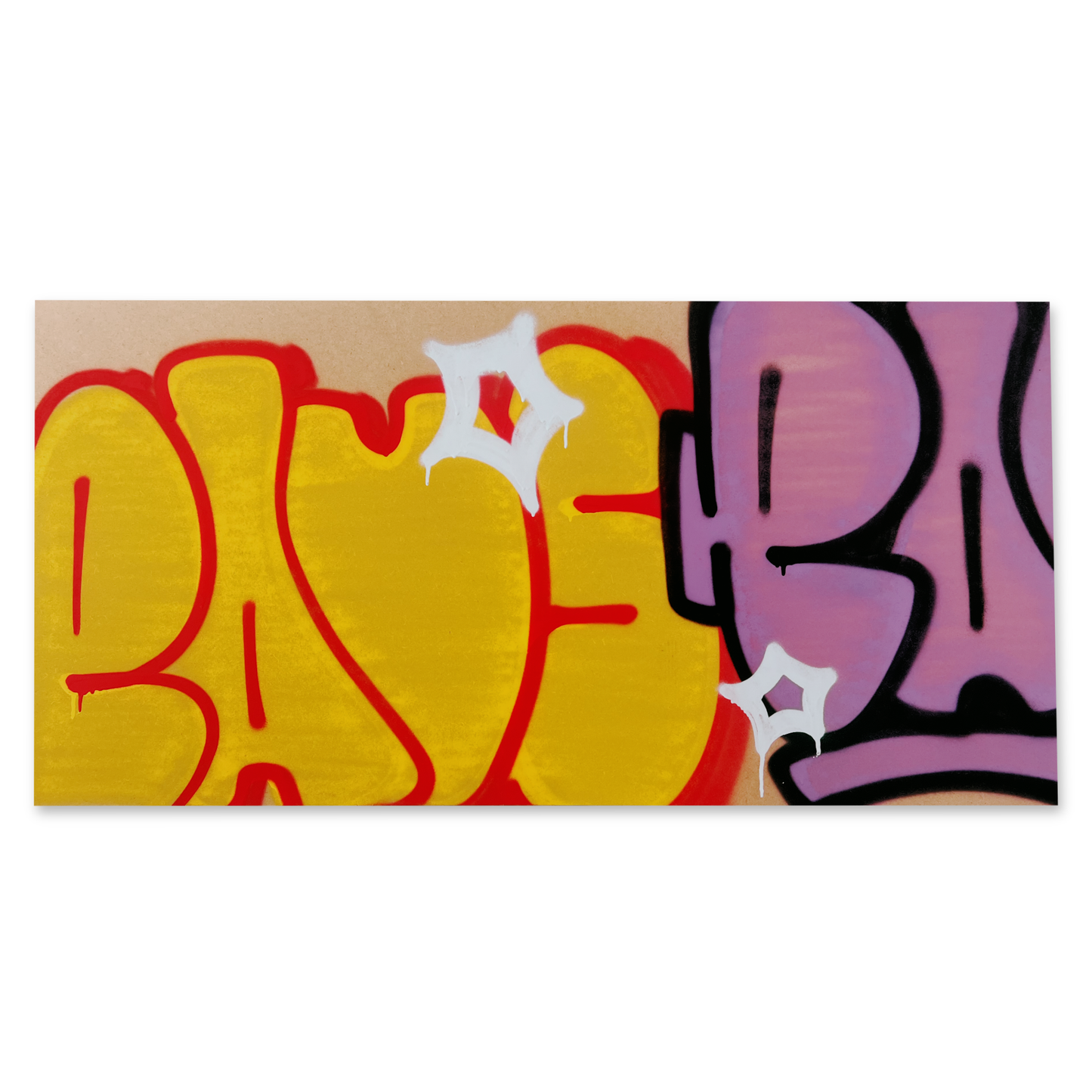 Throw Up N°18 - Originální graffiti artwork na kartonu