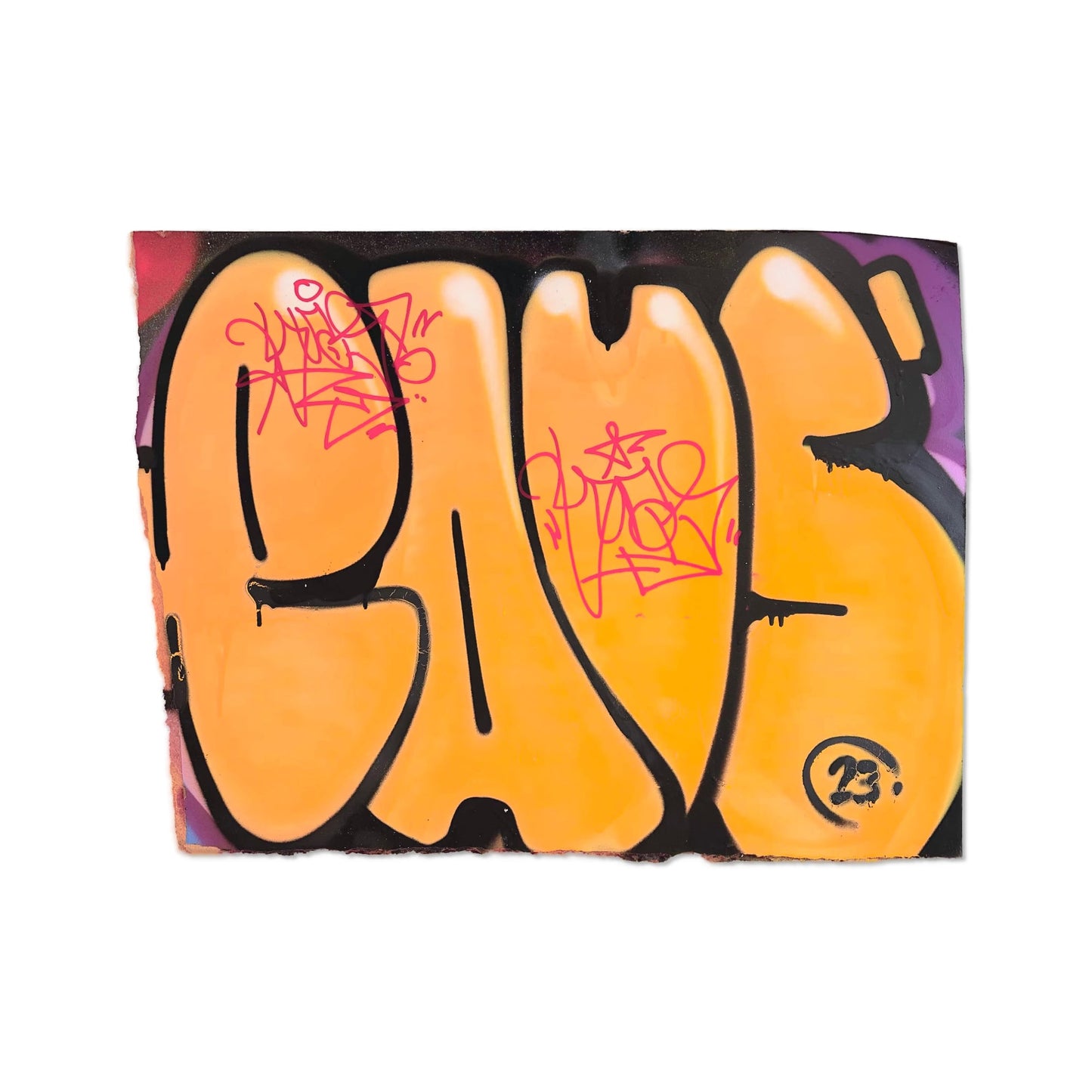 Throw Up N°4 - Originální graffiti artwork na kartonu
