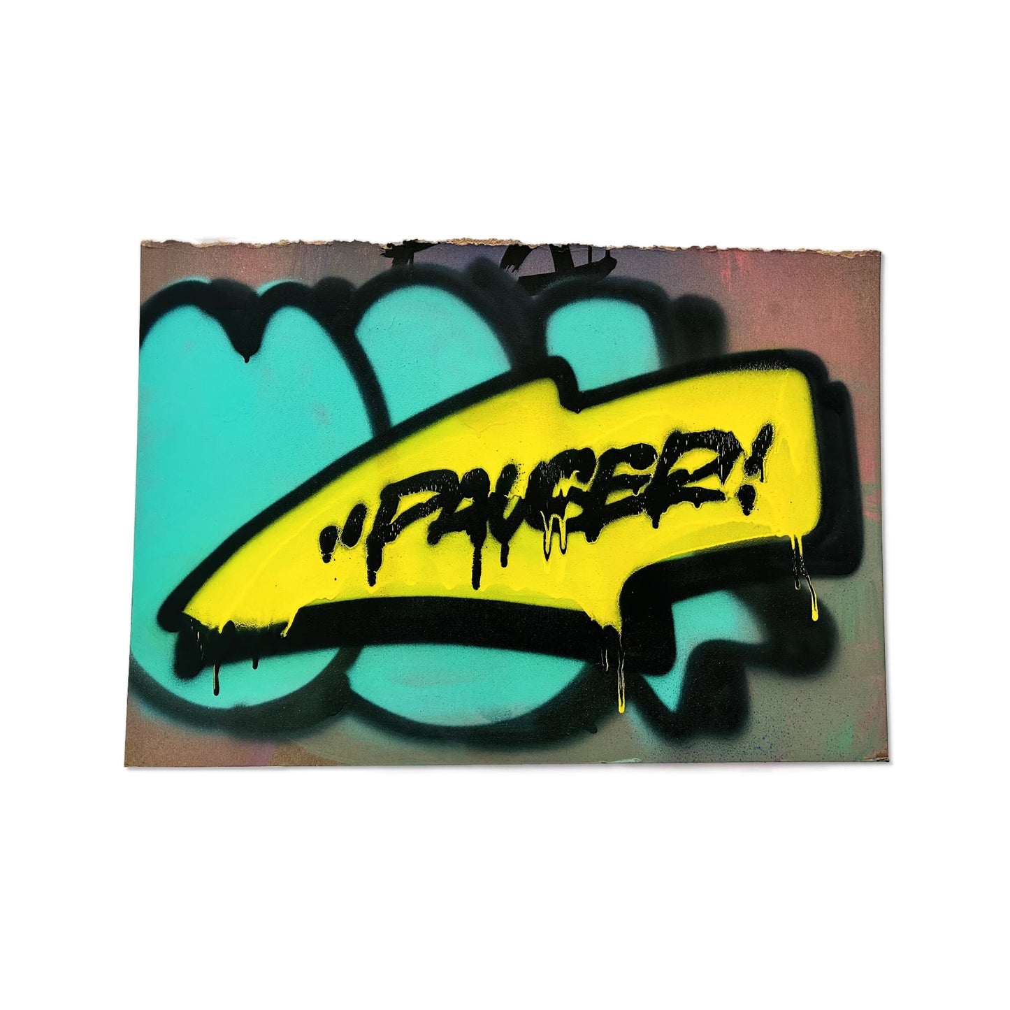 Throw Up N°13 - Originální graffiti artwork na kartonu