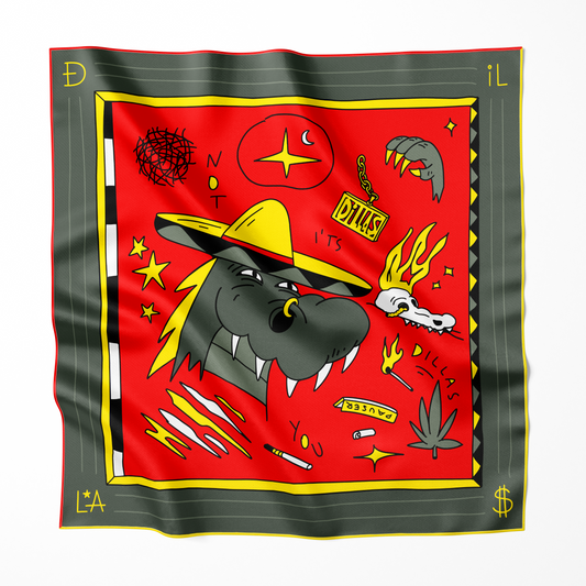 Pauser Silk: Dillas - Limited Edition 100% Silk Scarf