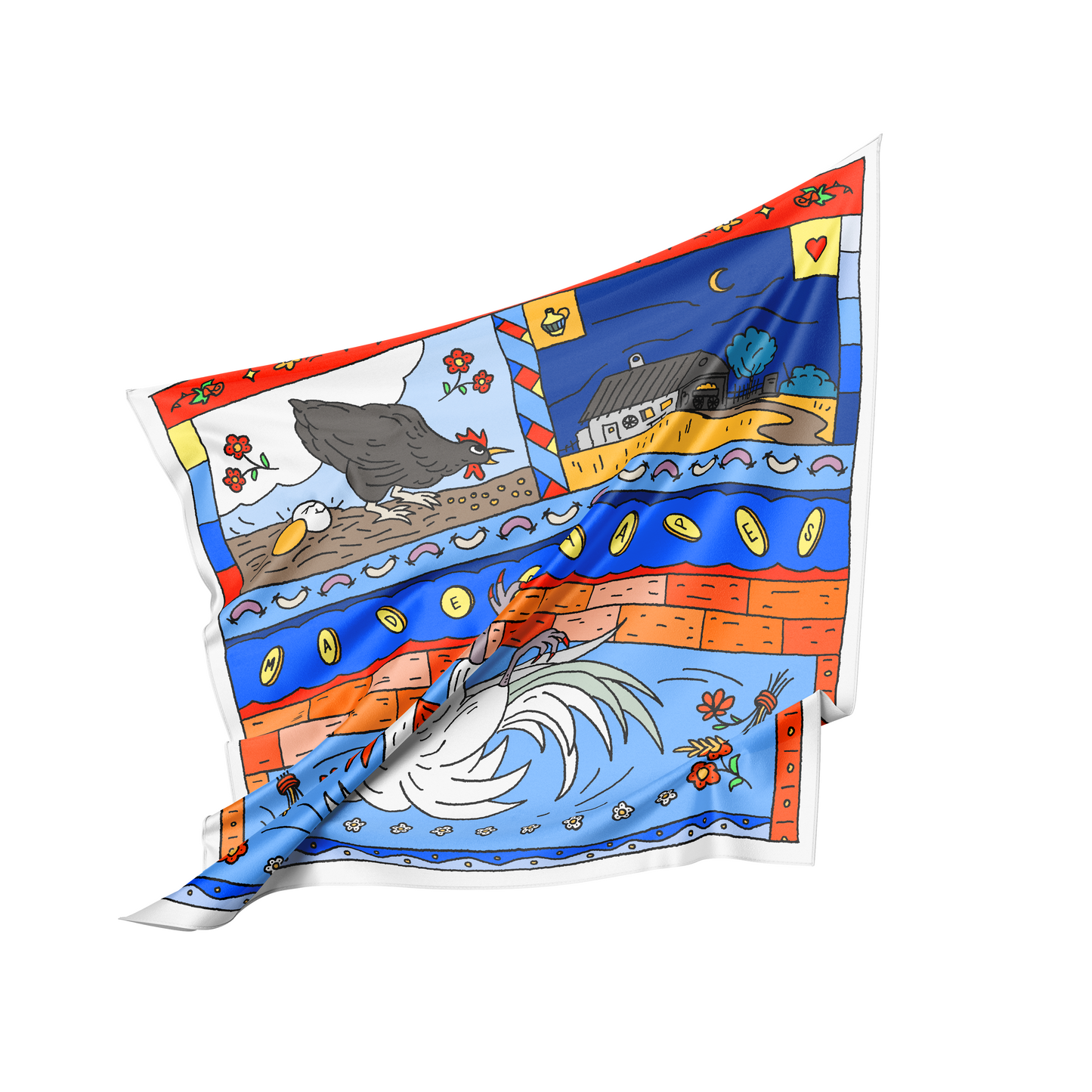 Pauser Silk: Hen - Limited Edition 100% Silk Scarf