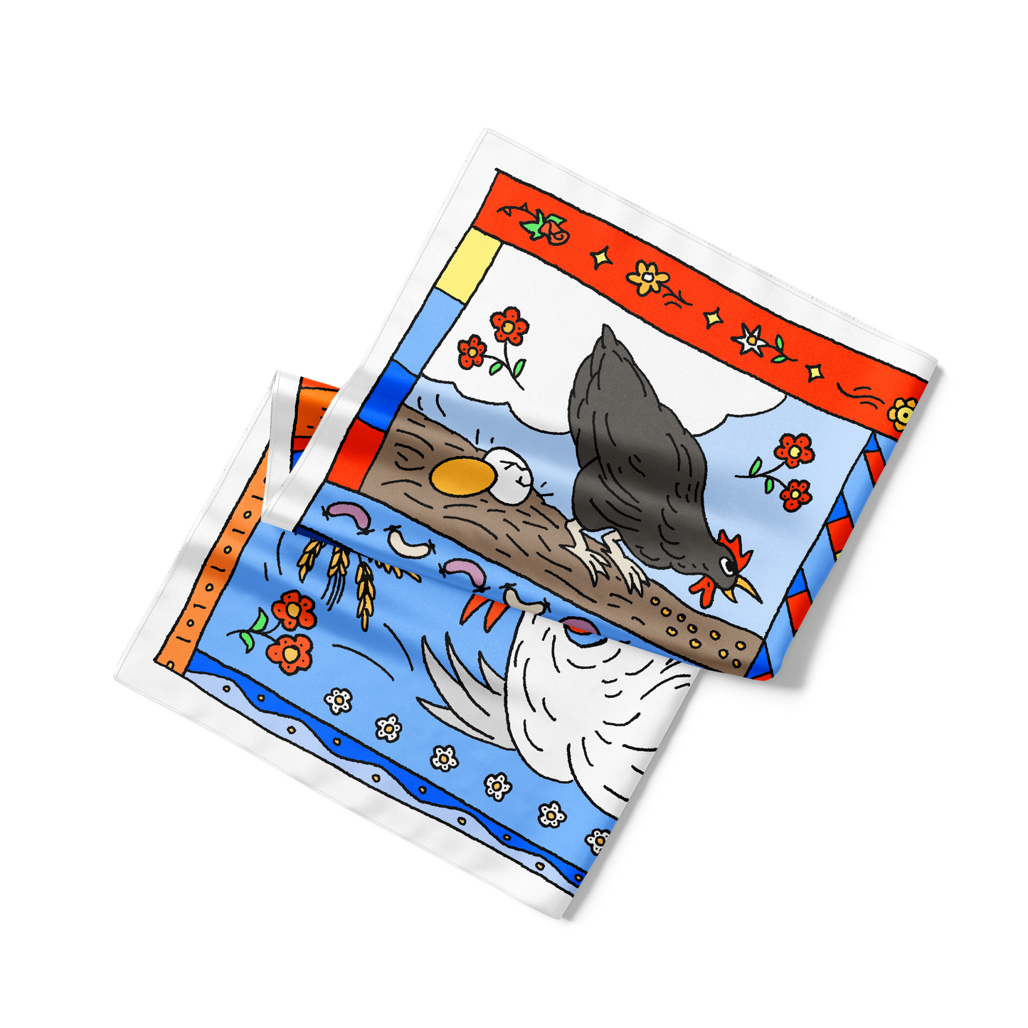 Pauser Silk: Hen - Limited Edition 100% Silk Scarf