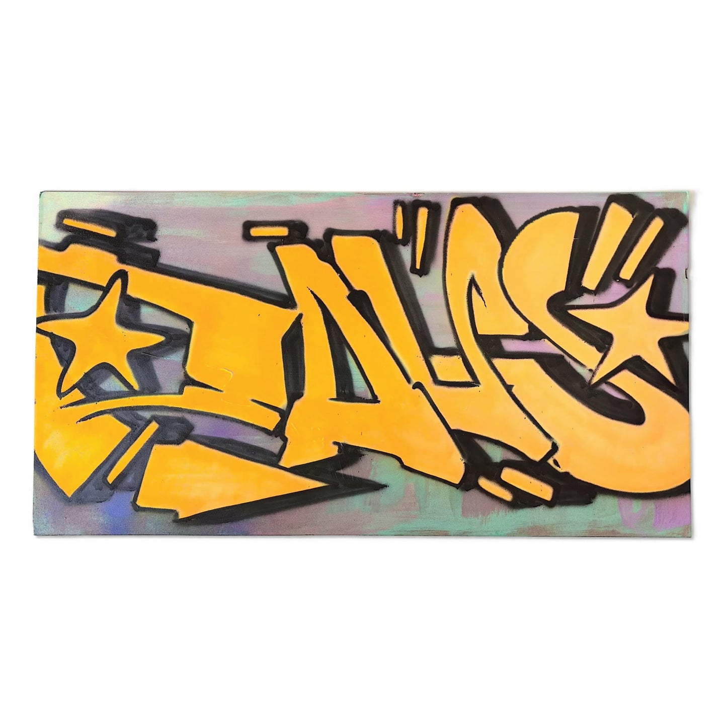 Throw Up N°1 - Originální graffiti artwork na kartonu