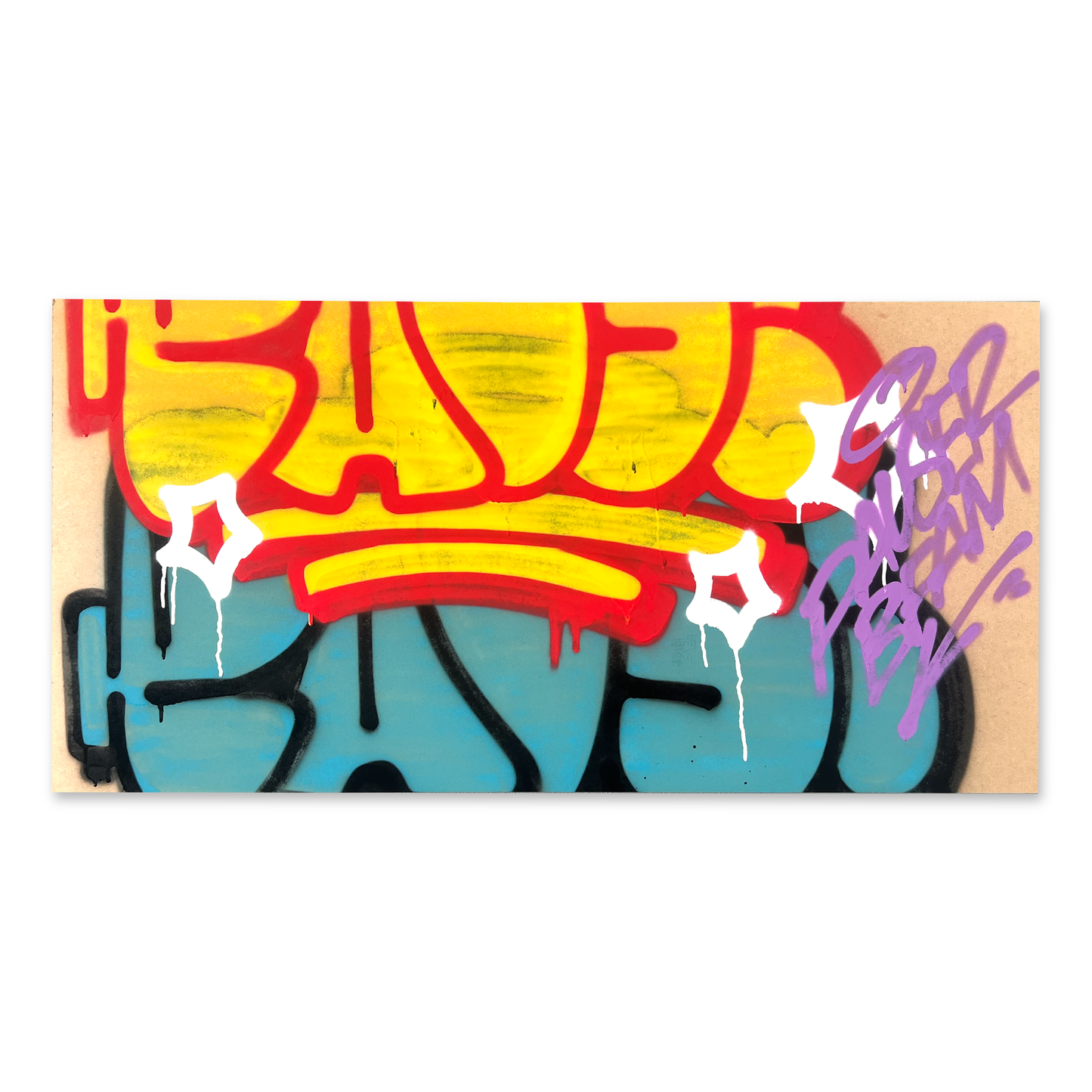 Throw Up N°16 - Originální graffiti artwork na kartonu