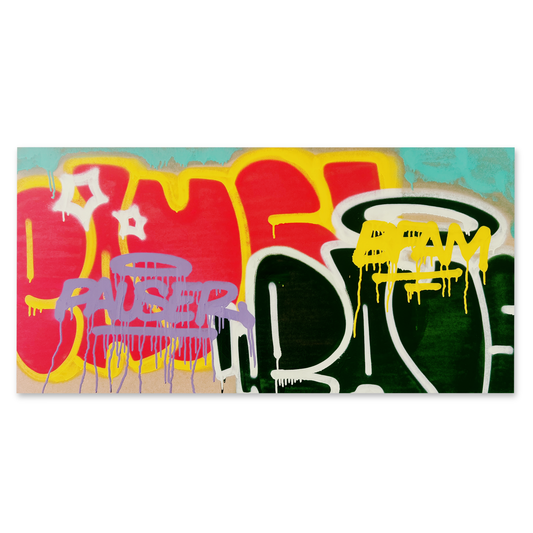 Throw Up N°19 - Originální graffiti artwork na kartonu