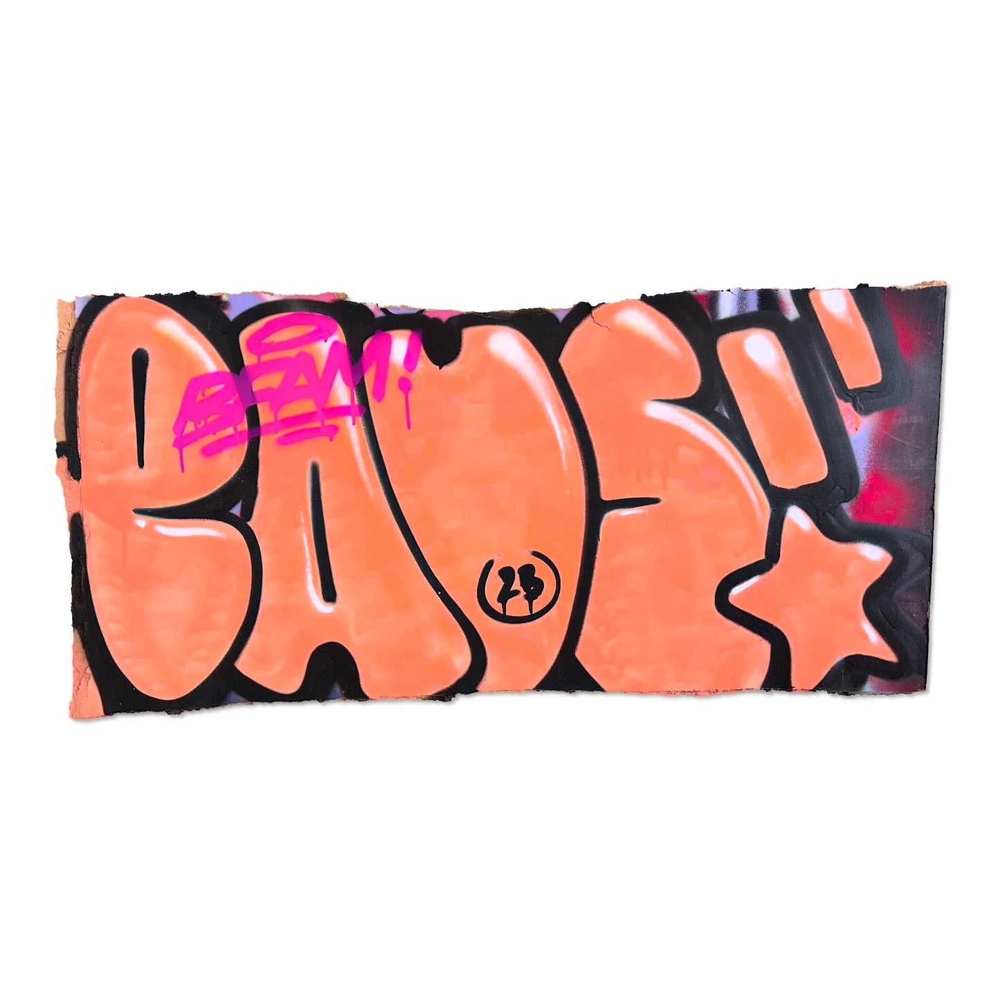 Throw Up N°6 - Originální graffiti artwork na kartonu