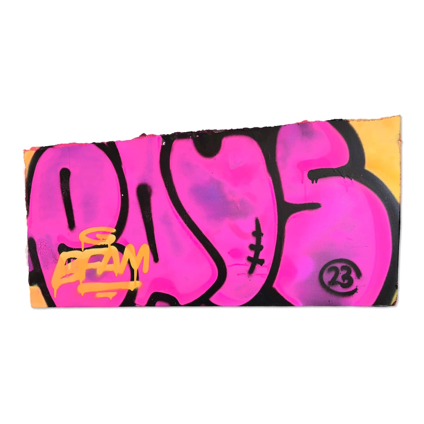 Throw Up N°7 - Originální graffiti artwork na kartonu