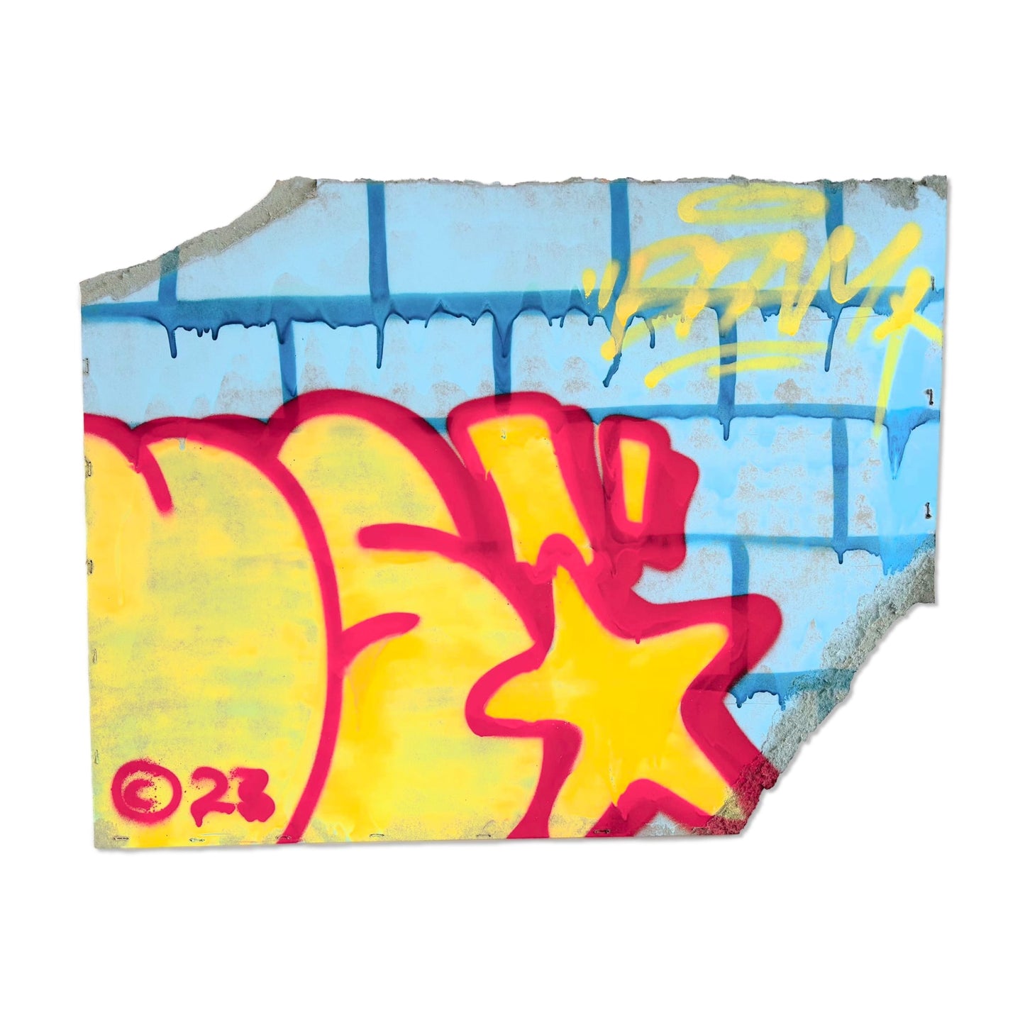 Throw Up N°3 - Originální graffiti artwork na kartonu