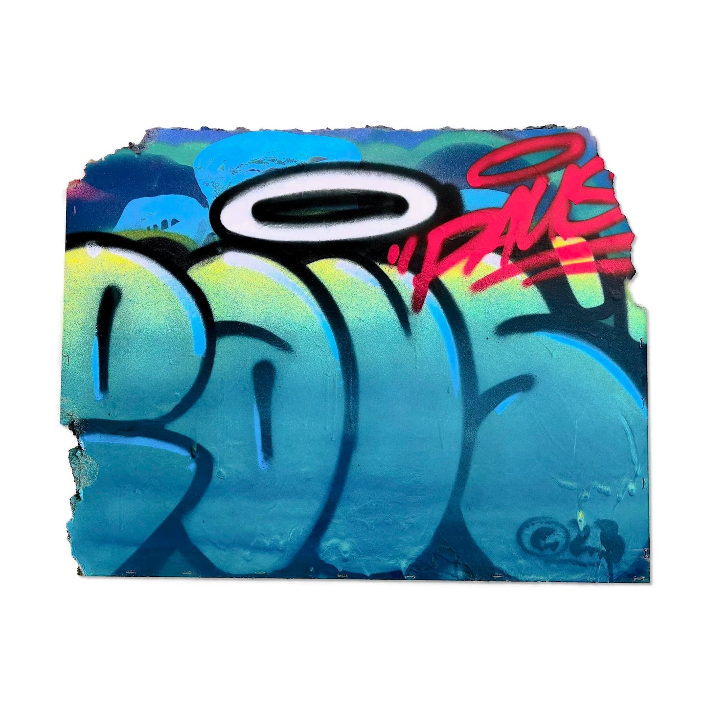 Throw Up N°2 - Originální graffiti artwork na kartonu