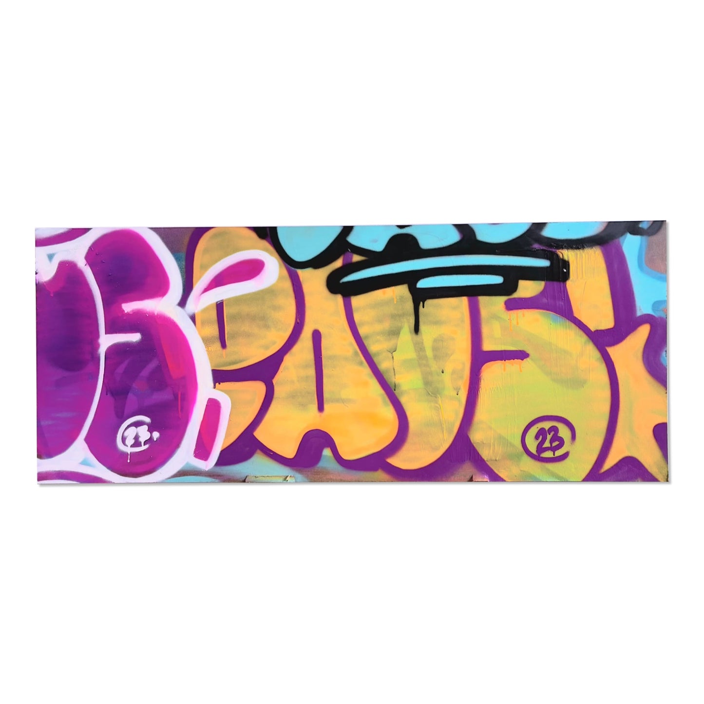 Throw Up N°8 - Originální graffiti artwork na kartonu