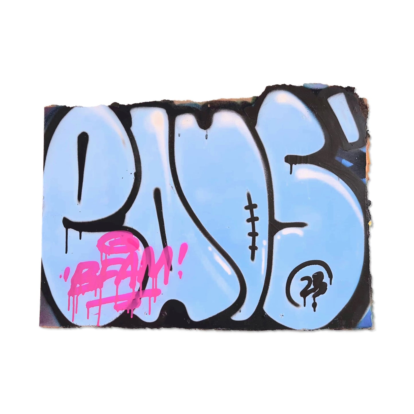 Throw Up N°10 - Originální graffiti artwork na kartonu