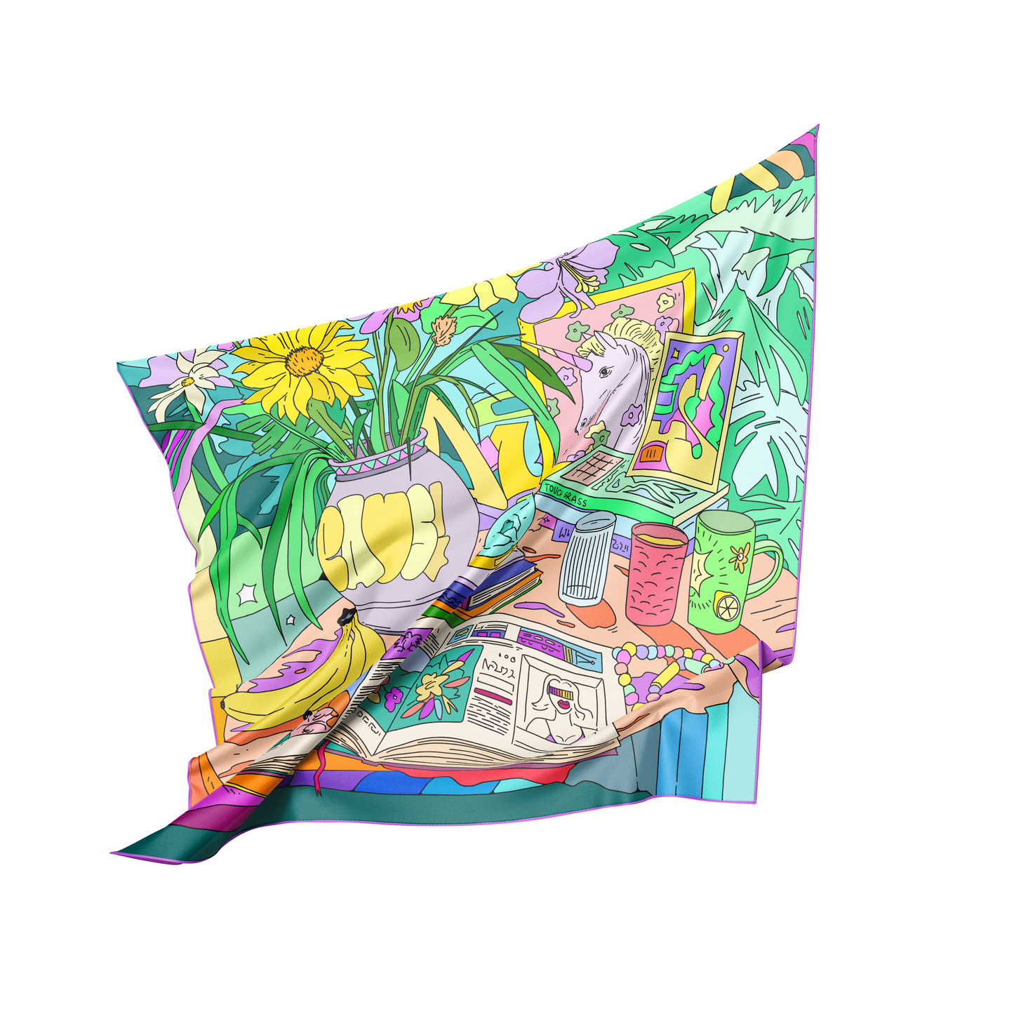 Pauser Silk: Pet – Limited 100% silk scarf